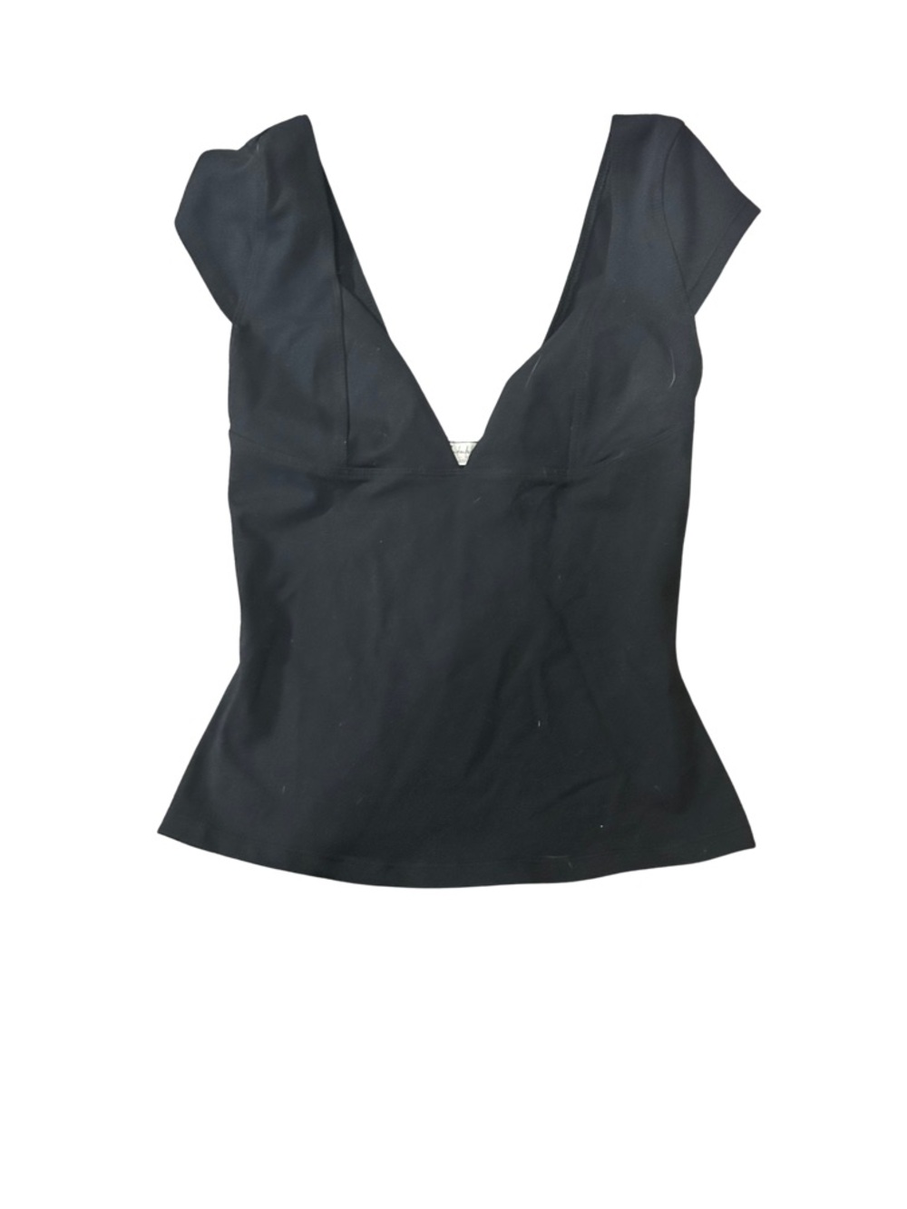 Intimately Free People Black V-Neck Structured Sleeveless Top
